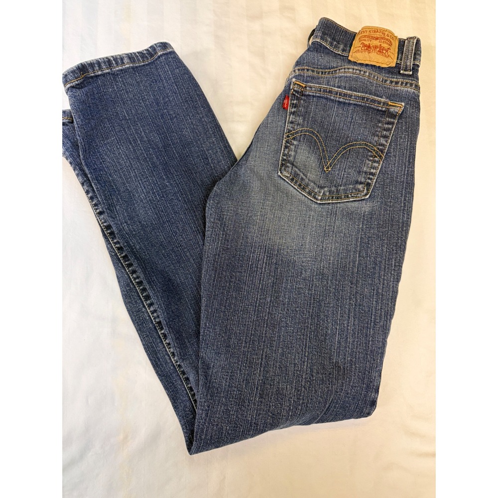 Levis 550 Relaxed Bootcut Jeans Womens 8 L Medium Wash Denim Stretch 8L Y2k